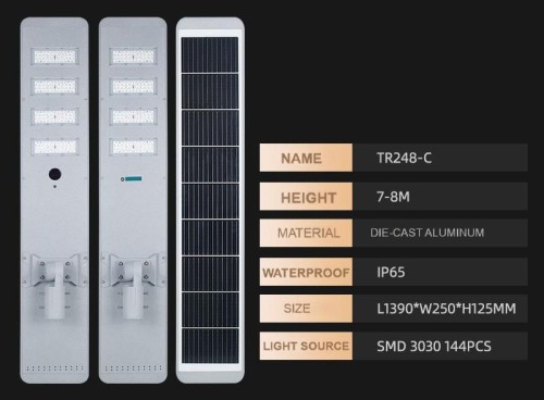 Outdoor Solar Lights Super Bright Rotatable Module 80w 100w Module Design Solar Street Light